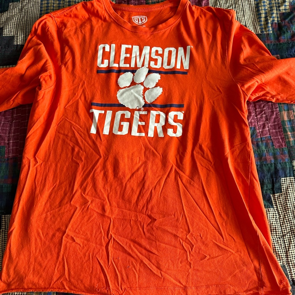 XL Orange Clemson Tigers Long Sleeve T-Shirt